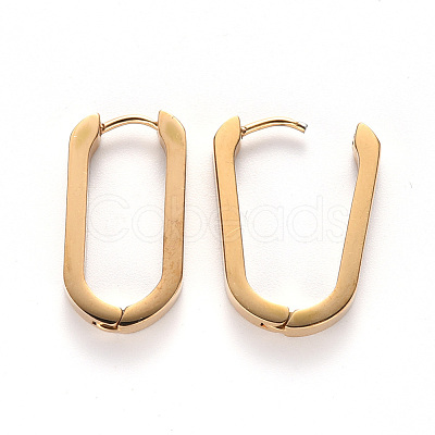 PVD Vacuum Plating 304 Stainless Steel Huggie Hoop Earrings X-STAS-S103-21G-1