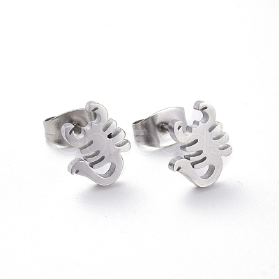 Tarnish Resistant 304 Stainless Steel Stud Earrings EJEW-H368-32P-1