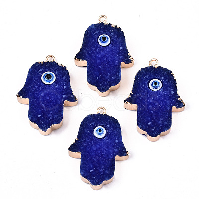 Druzy Resin Charms RESI-S383-053A-1