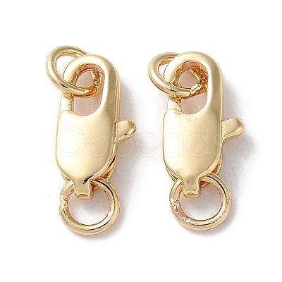 Rack Plating Brass Lobster Claw Clasps KK-F090-24LG-01-1