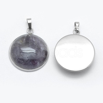 Natural & Synthetic Mixed Stone Pendants KK-E757-B-P-1