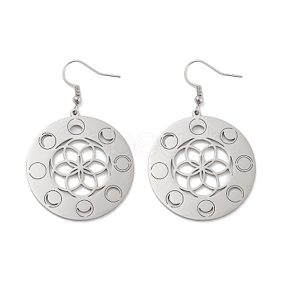 Non-Tarnish 304 Stainless Steel Dangle Earrings EJEW-P271-11P-1