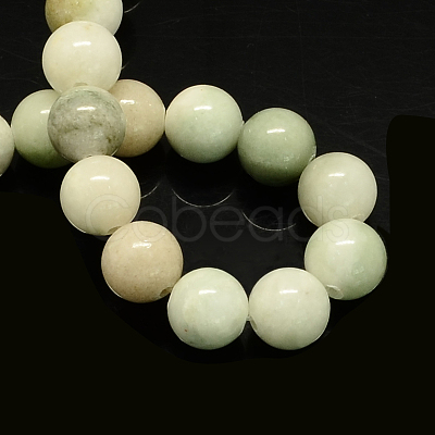 Natural Dyed Yellow Jade Gemstone Bead Strands G-R271-8mm-Y28-1