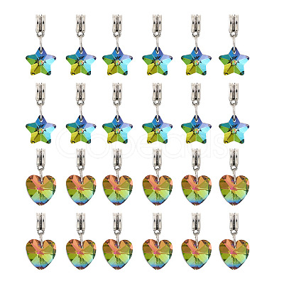 Yilisi 48Pcs 2 Styles Large Hole Alloy European Dangle Charms FIND-YS0001-01-1