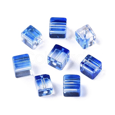 Baking Paint Transparent Glass Beads DGLA-N005-01A-02-1