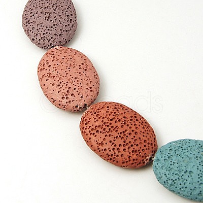 Natural Lava Rock Beads Strands G533-10-1