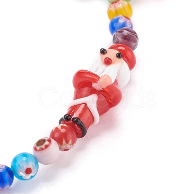 Handmade Lampwork Beaded Mobile Straps for Christmas HJEW-JM00446-01-1