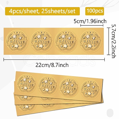 Self Adhesive Gold Foil Embossed Stickers DIY-WH0575-039-1