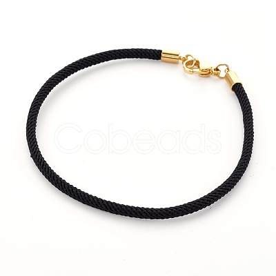 Braided Cotton Cord Bracelet Making MAK-L018-03A-03-G-1