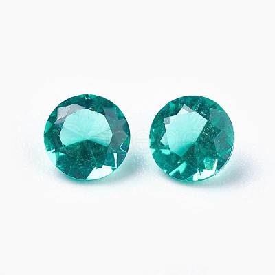 Cubic Zirconia Pointed Back Cabochons ZIRC-WH0001-B01-1