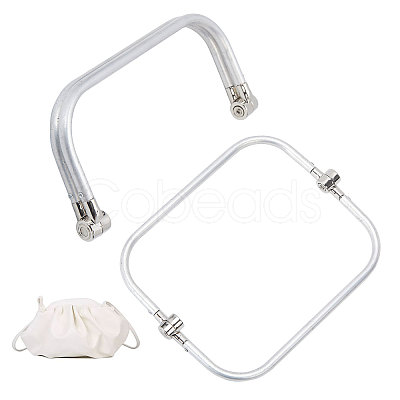 Aluminium Alloy Tube Purse Frames DIY-WH0569-58B-1