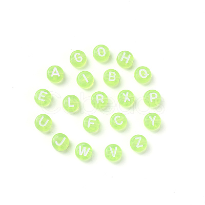 Transparent Lawn Green Acrylic Beads TACR-YW0001-08H-1