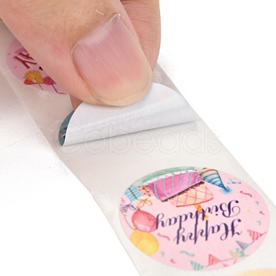 Birthday Themed Pattern Self-Adhesive Stickers DIY-E023-08B-1