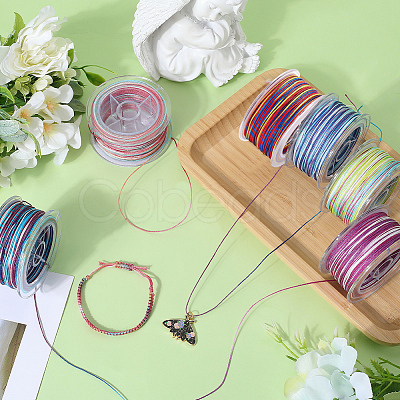 SUNNYCLUE 6 Rolls 6 Colors Segment Dyed Polyester Thread NWIR-SC0001-02-1