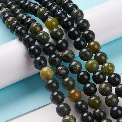 Natural Xinyi Jade/Chinese Southern Jade Beads Strands G-L476-16A-8mm-1