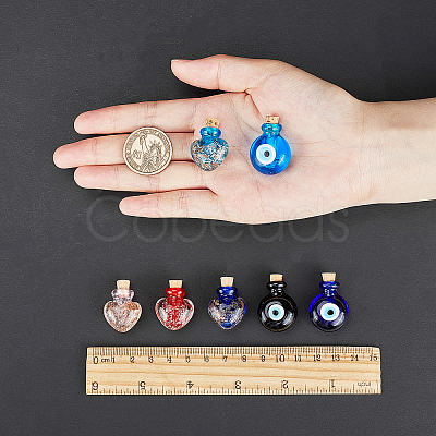 Handmade Luminous Lampwork  Perfume Bottle Pendants LAMP-PH0002-20-1