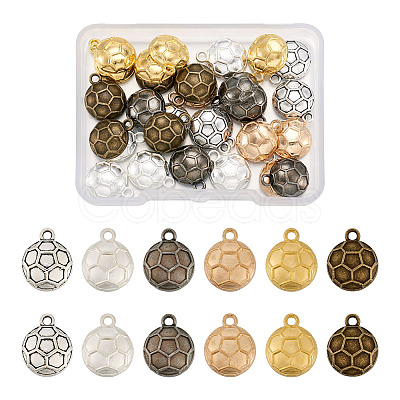 Cheriswelry 36Pcs 6 Colors Alloy Charms FIND-CW0001-19-1