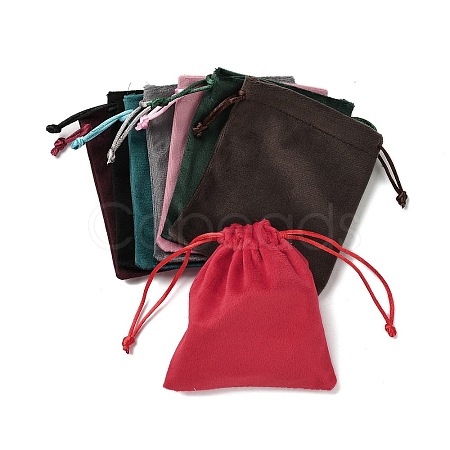 Velvet Jewelry Drawstring Storage Pouches ABAG-P013-02B-1