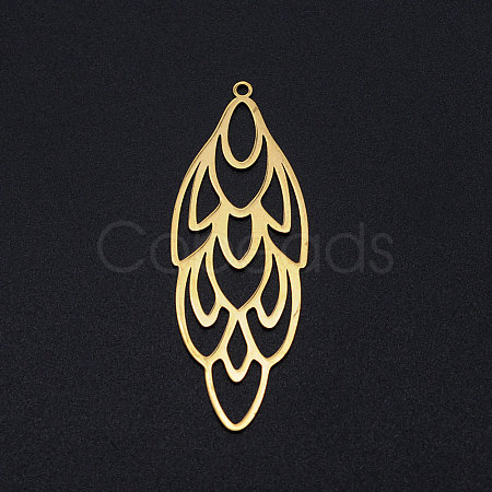 201 Stainless Steel Big Filigree Pendants STAS-T049-T698-2-1