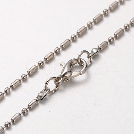 Iron Ball Chain Necklace Making MAK-J004-29P-1