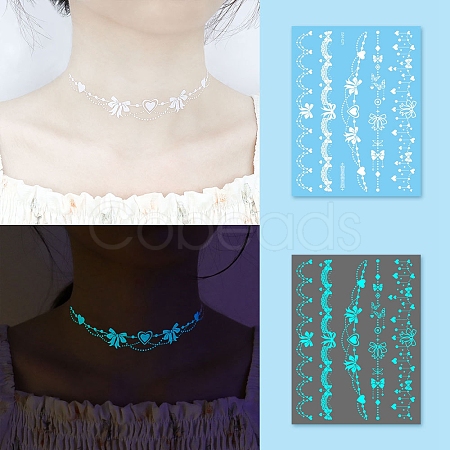 Luminous Removable Temporary Water Proof Tattoos Paper Stickers PW-WG69616-02-1