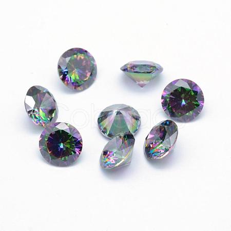 Cubic Zirconia Pointed Back Cabochons ZIRC-M002-5mm-010-1