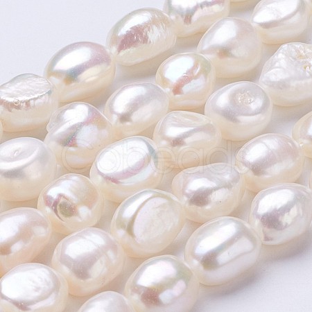 Natural Cultured Freshwater Pearl Beads Strands PEAR-P002-01-1