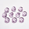 Faceted Glass Rhinestone Charms, Imitation Austrian Crystal, Flat Round, Light Rose, 10x5mm, Hole: 1.2mm