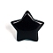 Natural Obsidian with Brass Drawer Knobs, Star Drawer Pulls Handle, for Home, Cabinet, Cupboard and Dresser, 30mm, 25mm