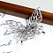 Alloy Claw Hair Clips, Hair Accessories for Women & Girls, Butterfly, Antique Silver, 70x54x40mm