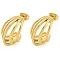 Ion Plating(IP) 304 Stainless Steel Stud Earrings for Women, Multilayer C-Shaped, Golden, 20x12mm