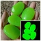 Resin Imitation Luminous Stone Display Decoration, Nuggest, Lime Green, 45mm