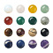 Fashewelry 30Pcs 15 Style Natural & Synthetic Gemstone Cabochons, Half Round, 10x4~5mm, 2pcs/style