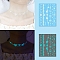 Luminous Removable Temporary Water Proof Tattoos Paper Stickers, Glow in the Dark Stickers, Flower, 15.8x12cm