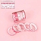 5 Rolls Adhesive Paper Tapes, Decorative Sticker Roll Tape, for Card-Making, Scrapbooking, Diary, Planner, Envelope & Notebooks, Pink, 10mm