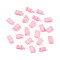 2-Hole Baking Paint Glass Seed Beads, Rectangle, Pink, 4.5~5.5x2x2~2.5mm, Hole: 0.5~0.8mm