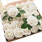 Cloth Artificial Rose, for Wedding Aisle Centerpieces Table Confetti Party Favors Home Decoration, Snow, 80mm, 50pcs/box