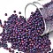 TOHO Round Seed Beads, Japanese Seed Beads, Matte, (515F) High Metallic Frost Mardi Gras, 11/0, 2.2mm, Hole: 0.8mm, about 1110pcs/bottle, 10g/bottle