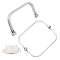 Aluminium Alloy Tube Purse Frames, Arch, Silver, 9.5x20.5x1.8cm