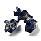 Natural Sodalite Carved Healing Rhinoceros Figurines, Reiki Energy Stone Display Decorations, 70.5x21.5x38mm