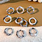 Resin Rings, Jwewly for Unisex, Nuggest, Gray, Inner Diameter: 18mm, 10pcs/set