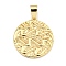 Brass Pendants, Real 18K Gold Plated, Aquarius, 23x21x2mm, Hole: 6x4mm