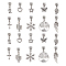 50Pcs 10 Styles Tibetan Style Alloy European Dangle Charms, Large Hole Pendant, Butterfly & Wing & Heart, Mixed Shapes, Antique Silver, 22~38mm, Hole: 4.6mm, 5pcs/style