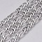 Tarnish Resistant 304 Stainless Steel Figaro Chains, Unwelded, Stainless Steel Color, 8~11x5x1.5mm