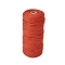 Cotton Macrame Cord, Round Macrame Rope for Wall Hangers, Boho Decorations, DIY Macrame Craft, Orange Red, 3mm, about 109.36 Yards(100m)/Roll