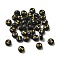 Plating Opaque Acrylic Beads, Golden Metal Enlaced, Flat Round with Letter, Letter Z, 7x3.5mm, Hole: 1.2mm, about 3846pcs/500g