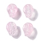 Baking Paint Glass Beads, Skull, Pink, 10x8x7.5mm, Hole: 1mm