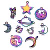 Rainbow Color Alloy Pendants PALLOY-S180-193-NR-1