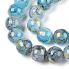 Baking Painted Crackle Glass Bead Strands DGLA-R053-05C-A-3