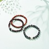 3Pcs 3 Style Natural & Synthetic Mixed Stone Round Beaded Stretch Bracelets Set BJEW-JB08586-5